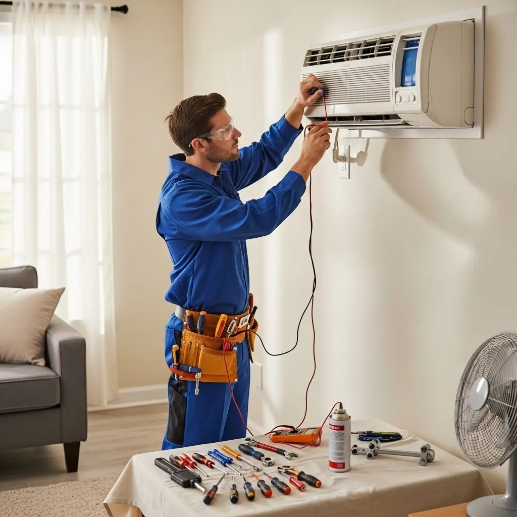 Gölbaşı Amana Amana klima gaz dolumu ve bakım – Enerji verimliliği artırıldı. - Teknik servis örneği